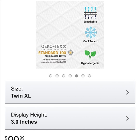 3” memory foam mattress - Picture 4 of 5